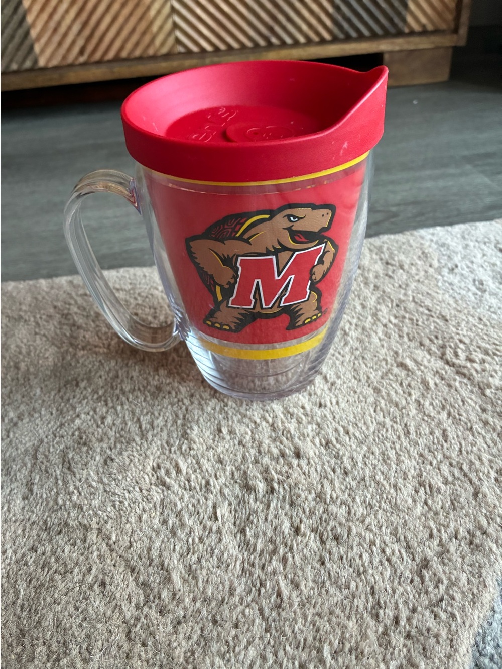 tervis Red and Yellow Travel Mug with Handle